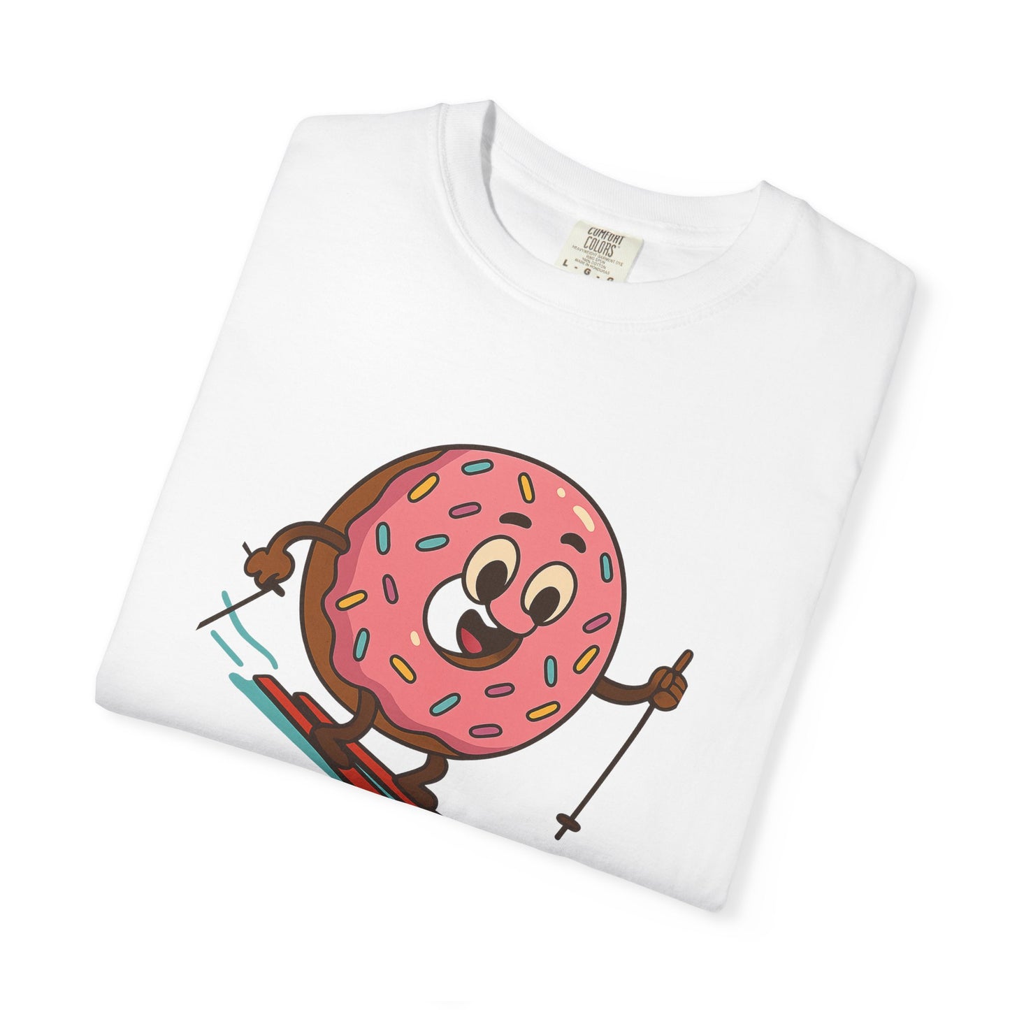 Ski Bum Doughnut T-Shirt, Unisex Tee, Fun Winter Apparel, Skiing Gift, Holiday Shirt