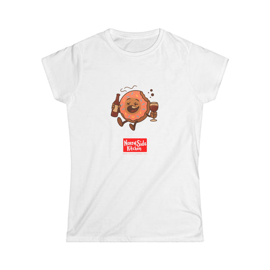 Playful Women’s T-Shirt: Donut Enthusiasts, Casual Wear, Fun Gift, Ski Town Vibes, Foodie Fashion