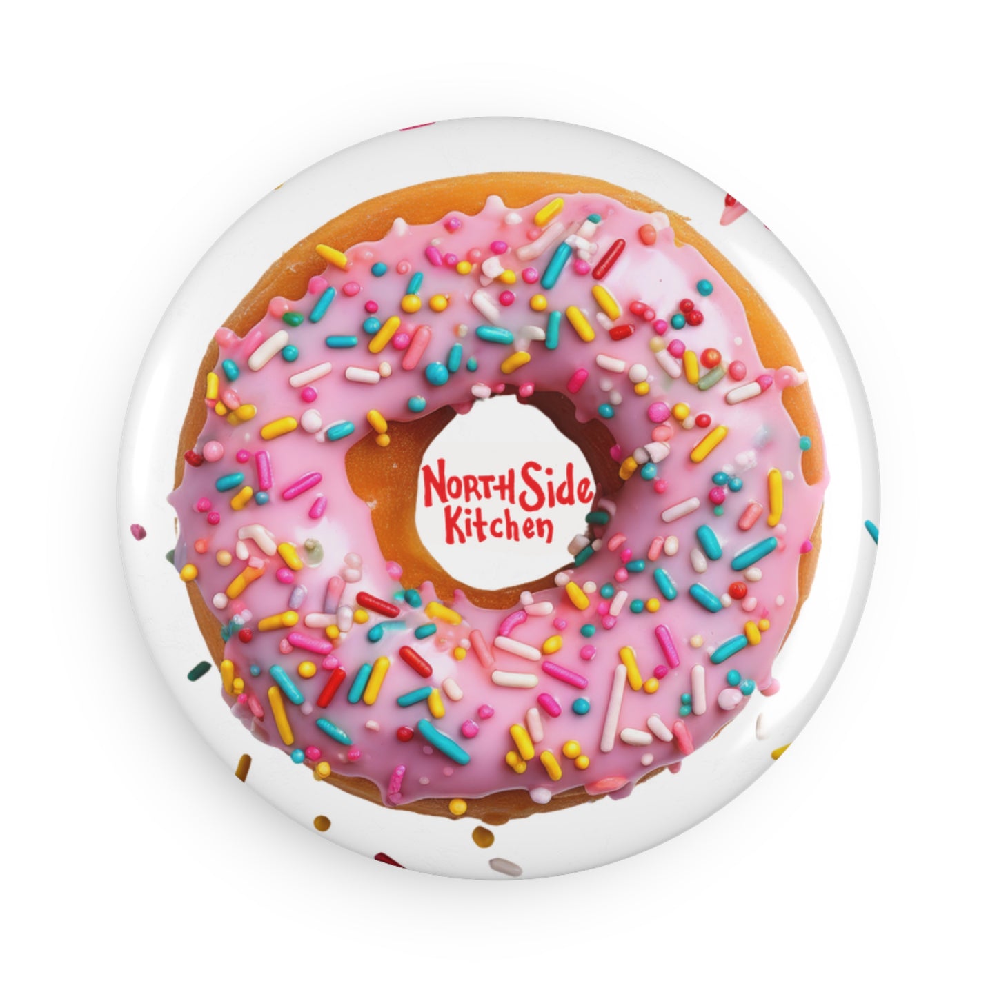 Donut-Inspired Button Magnet Set - Fun Kitchen Decor, Gift for Food Lovers, Party Favor, Cute Home Accessory, Round Magnets