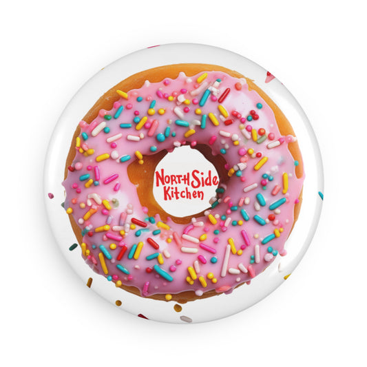 Donut-Inspired Button Magnet Set - Fun Kitchen Decor, Gift for Food Lovers, Party Favor, Cute Home Accessory, Round Magnets