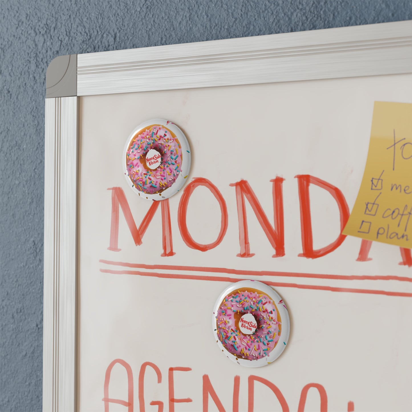 Donut-Inspired Button Magnet Set - Fun Kitchen Decor, Gift for Food Lovers, Party Favor, Cute Home Accessory, Round Magnets