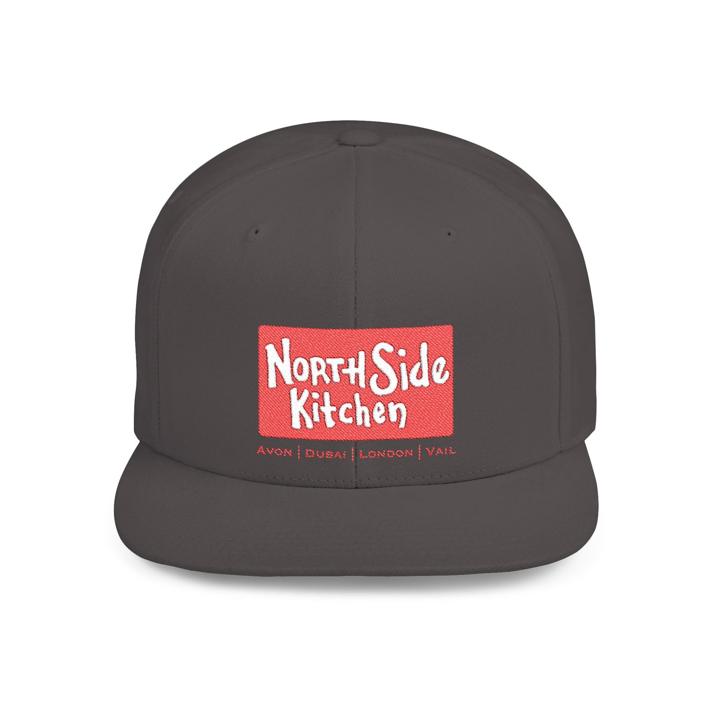 North Side Kitchen Flat Bill Snapback Hat | Urban Streetwear, Casual Style, Gift for Chefs, Trendy Accessory, Everyday Wear