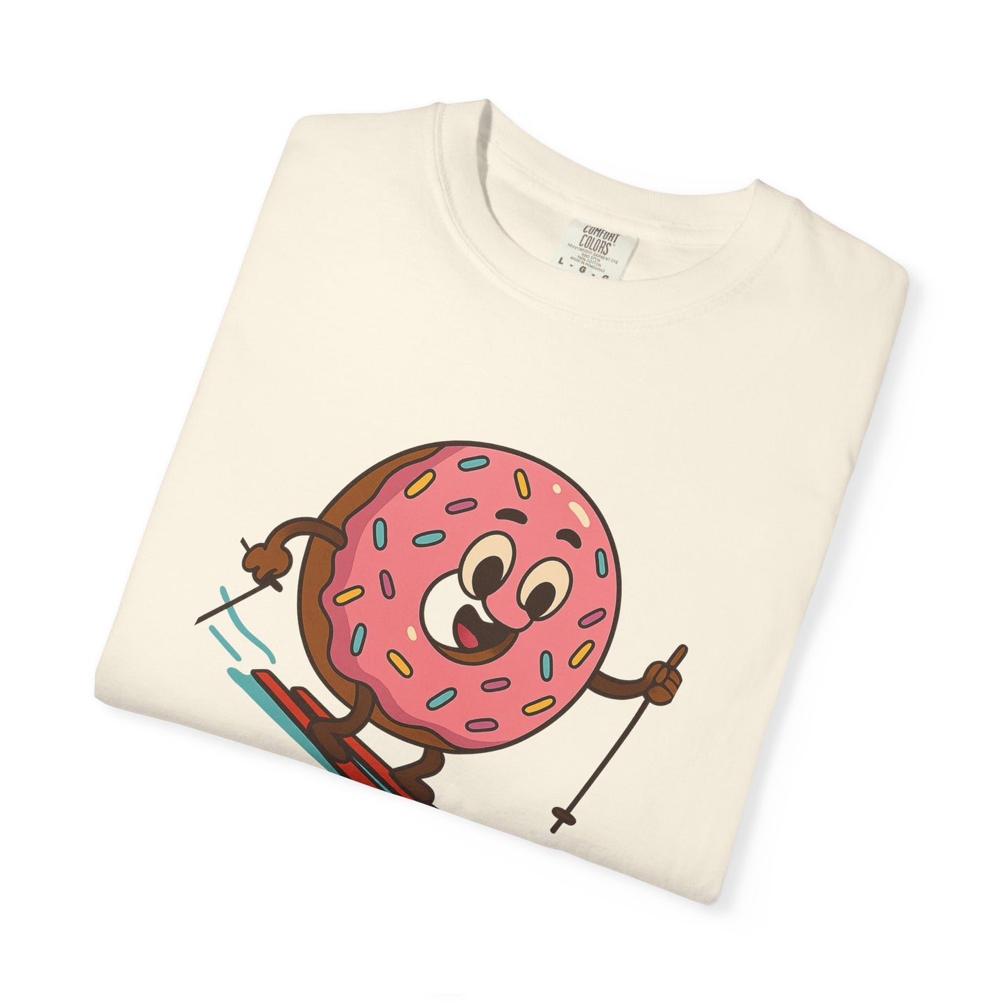 Ski Bum Doughnut T-Shirt, Unisex Tee, Fun Winter Apparel, Skiing Gift, Holiday Shirt