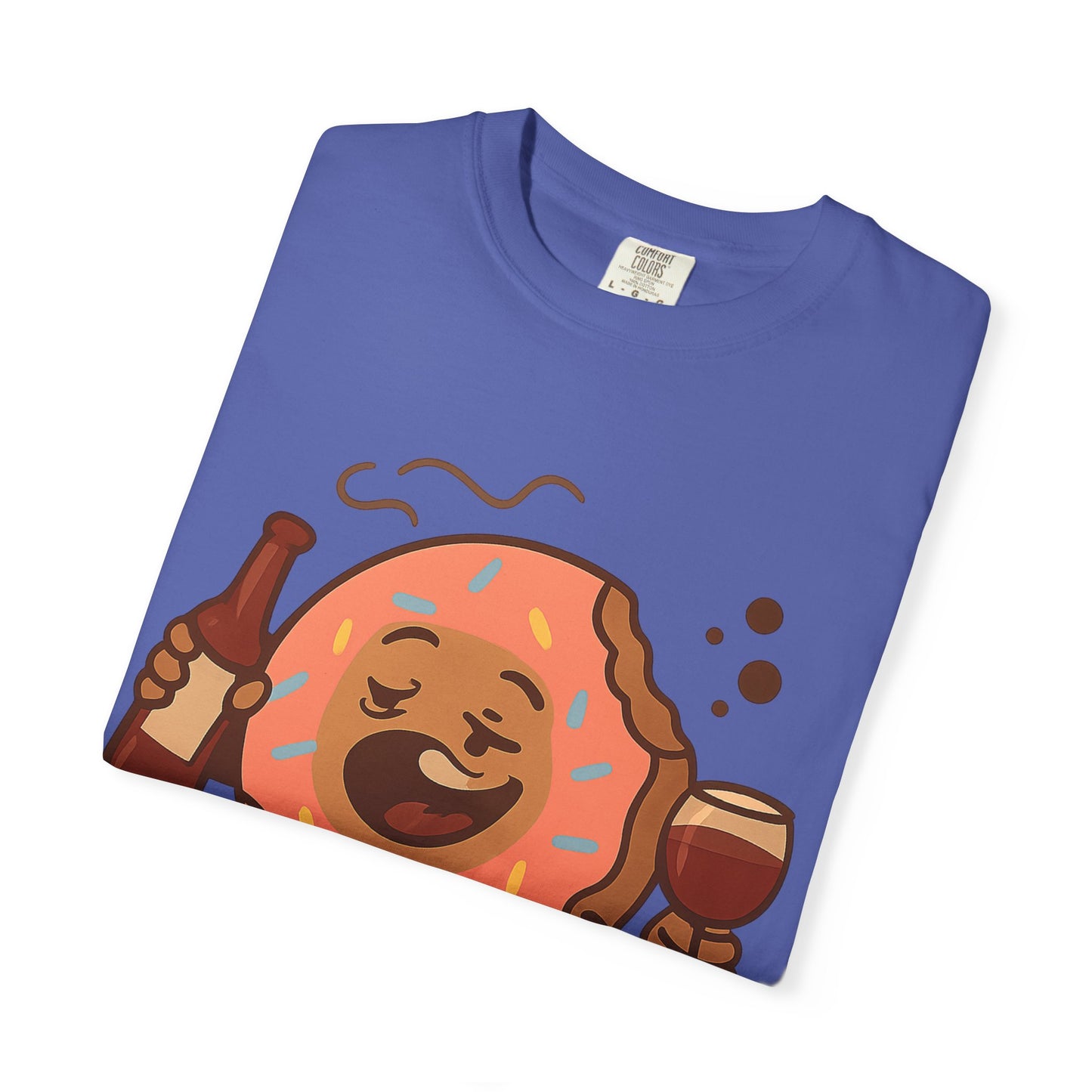 Wine & Donuts Unisex T-shirt - Funny Foodie Humor Tee, Kitchen Lover Gift, Party Wear, Brunch Outing, Drink & Dessert Fun
