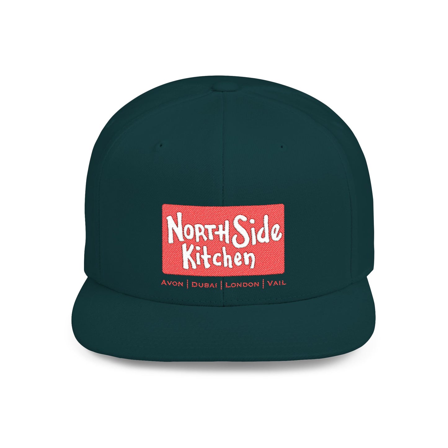 North Side Kitchen Flat Bill Snapback Hat | Urban Streetwear, Casual Style, Gift for Chefs, Trendy Accessory, Everyday Wear