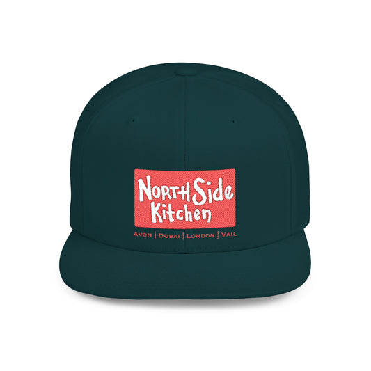 North Side Kitchen Flat Bill Snapback Hat | Urban Streetwear, Casual Style, Gift for Chefs, Trendy Accessory, Everyday Wear