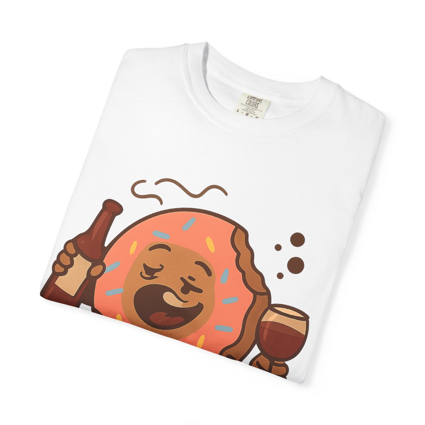 Wine & Donuts Unisex T-shirt - Funny Foodie Humor Tee, Kitchen Lover Gift, Party Wear, Brunch Outing, Drink & Dessert Fun
