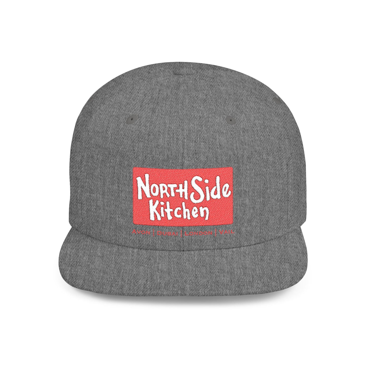 North Side Kitchen Flat Bill Snapback Hat | Urban Streetwear, Casual Style, Gift for Chefs, Trendy Accessory, Everyday Wear