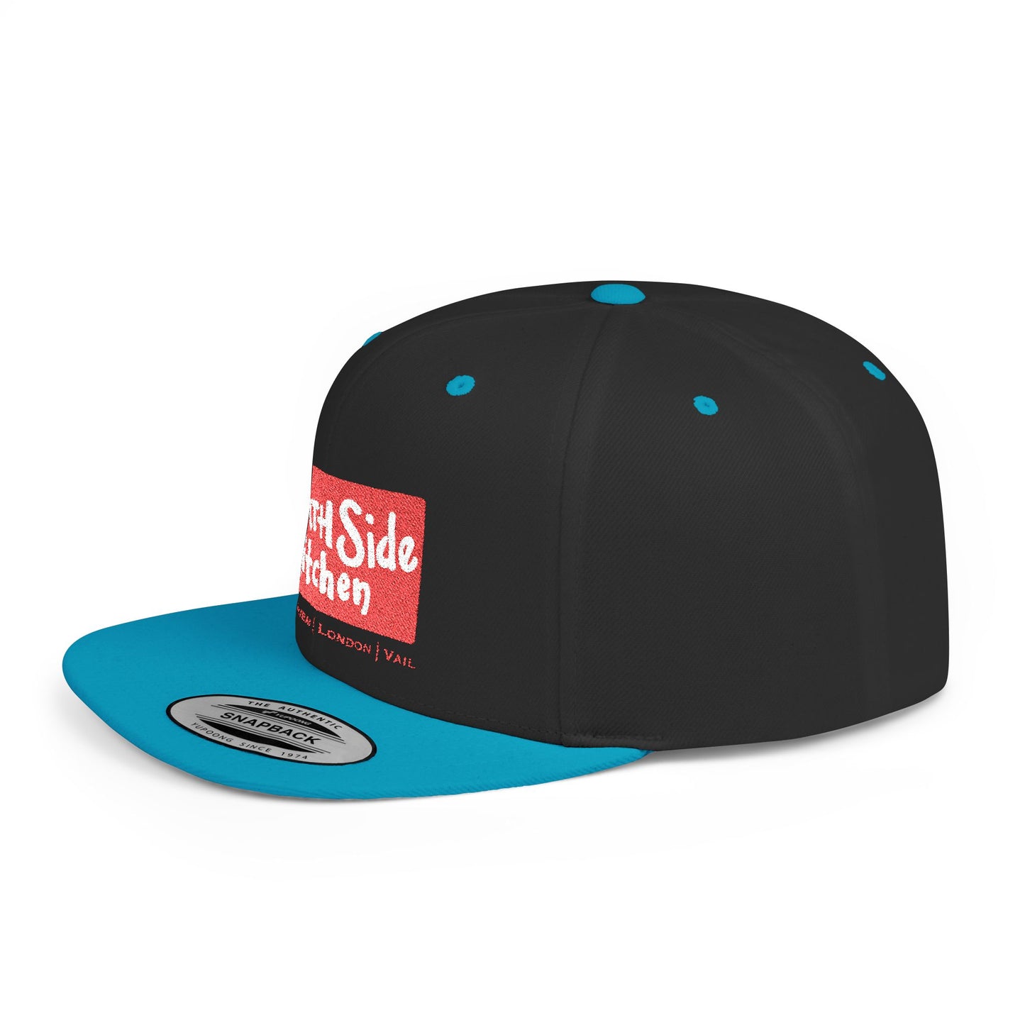 North Side Kitchen Flat Bill Snapback Hat | Urban Streetwear, Casual Style, Gift for Chefs, Trendy Accessory, Everyday Wear