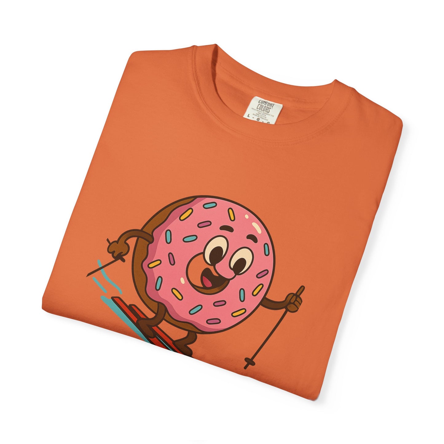 Ski Bum Doughnut T-Shirt, Unisex Tee, Fun Winter Apparel, Skiing Gift, Holiday Shirt