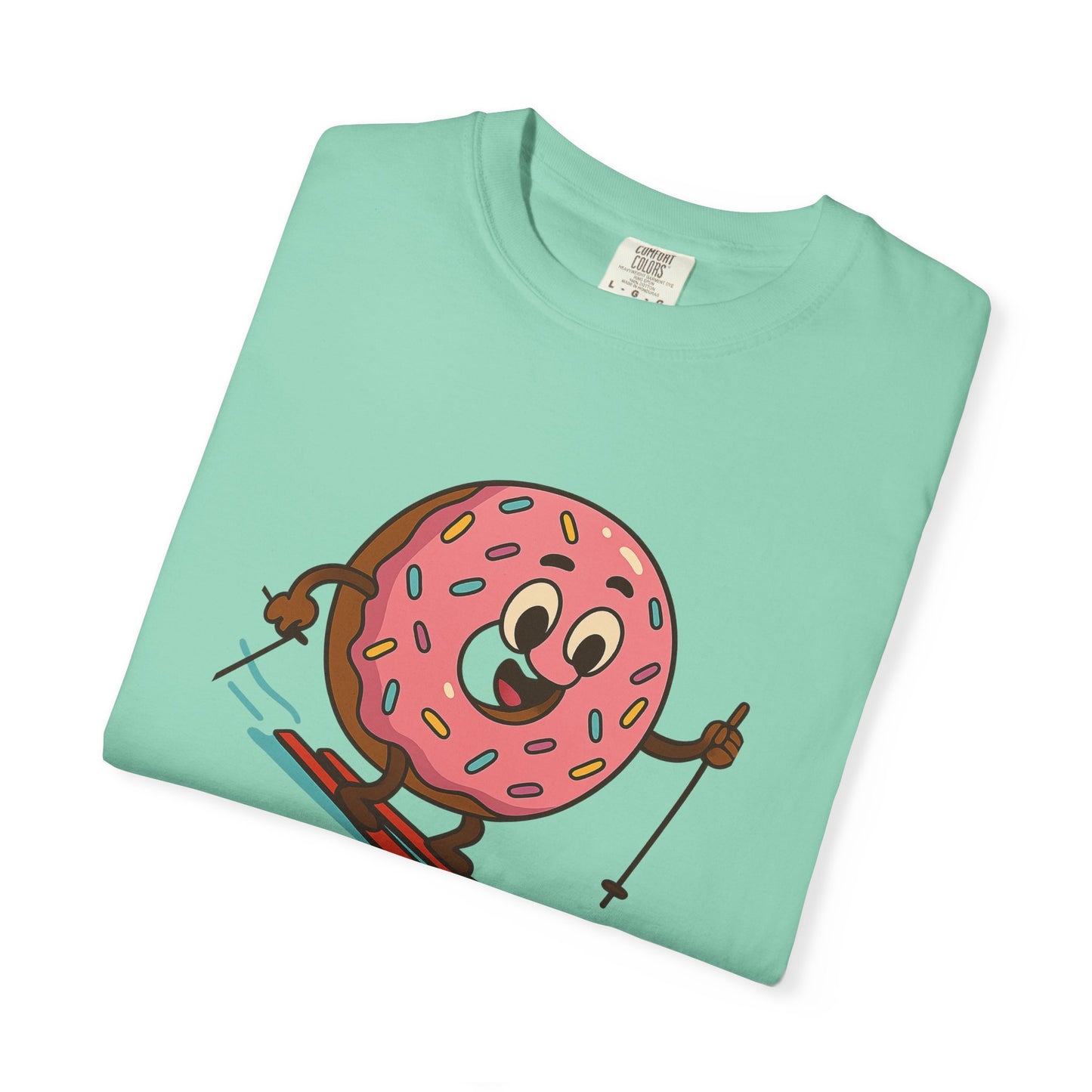 Ski Bum Doughnut T-Shirt, Unisex Tee, Fun Winter Apparel, Skiing Gift, Holiday Shirt