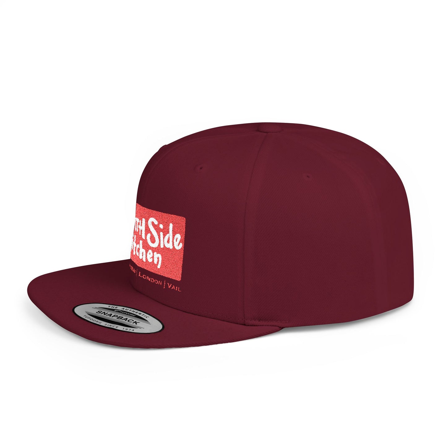 North Side Kitchen Flat Bill Snapback Hat | Urban Streetwear, Casual Style, Gift for Chefs, Trendy Accessory, Everyday Wear