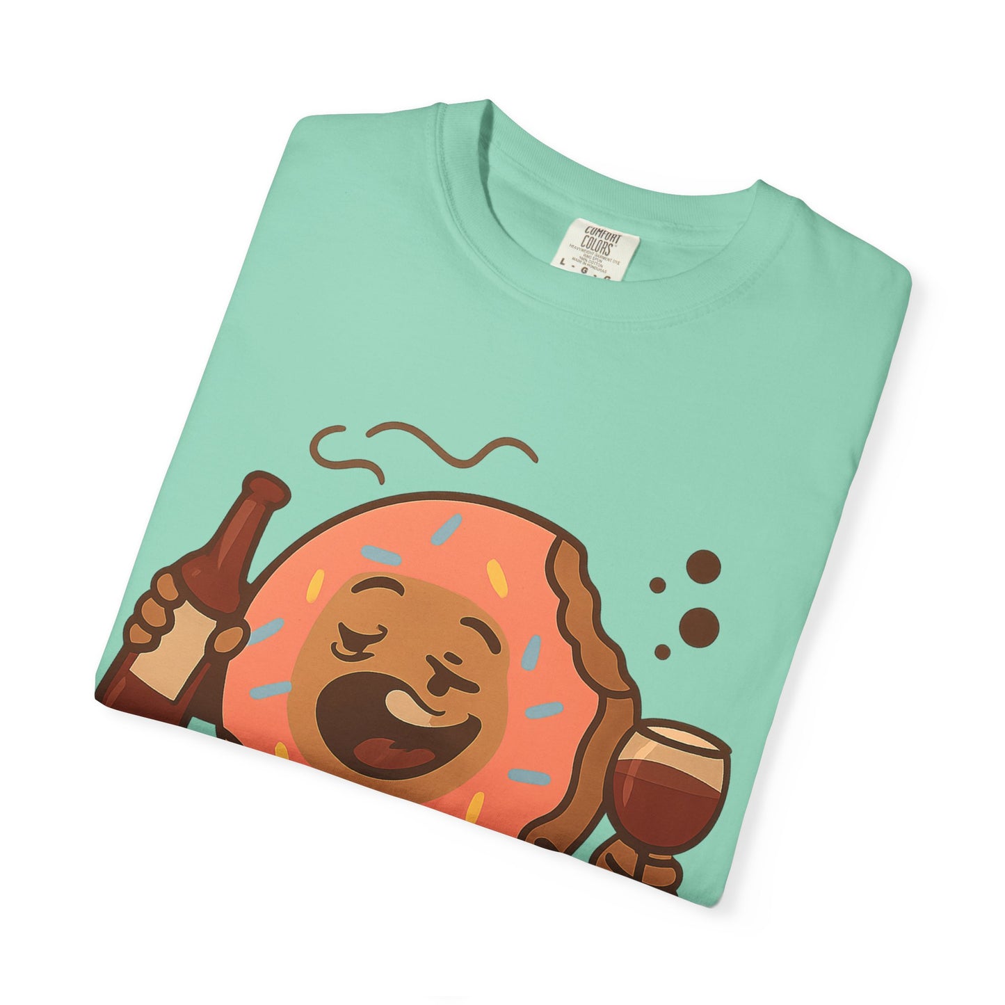 Wine & Donuts Unisex T-shirt - Funny Foodie Humor Tee, Kitchen Lover Gift, Party Wear, Brunch Outing, Drink & Dessert Fun