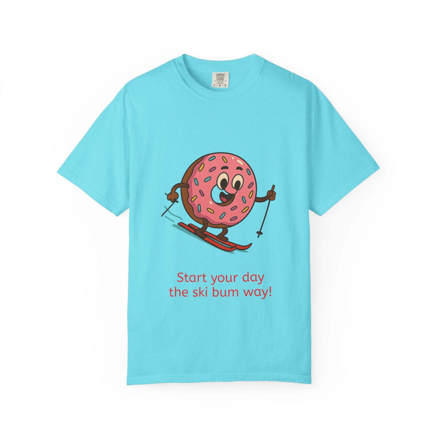Ski Bum Doughnut T-Shirt, Unisex Tee, Fun Winter Apparel, Skiing Gift, Holiday Shirt