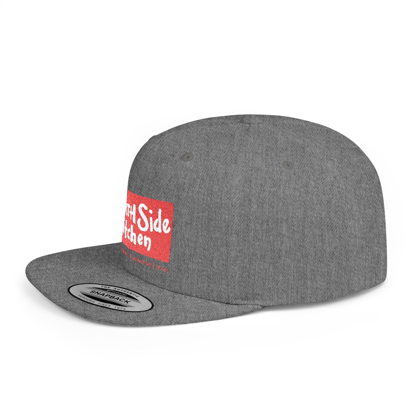 North Side Kitchen Flat Bill Snapback Hat | Urban Streetwear, Casual Style, Gift for Chefs, Trendy Accessory, Everyday Wear