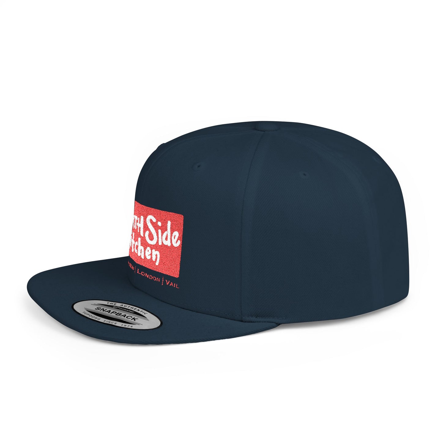 North Side Kitchen Flat Bill Snapback Hat | Urban Streetwear, Casual Style, Gift for Chefs, Trendy Accessory, Everyday Wear