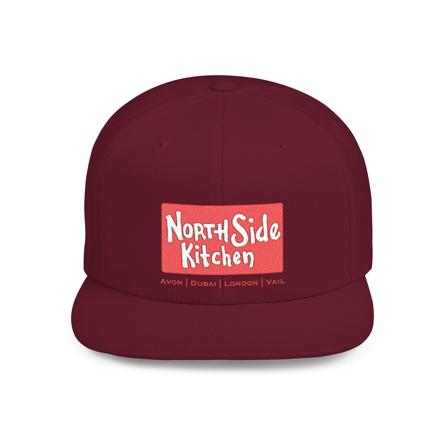 North Side Kitchen Flat Bill Snapback Hat | Urban Streetwear, Casual Style, Gift for Chefs, Trendy Accessory, Everyday Wear