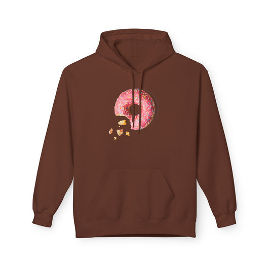 Donut Lover's Fleece Hoodie, Cozy Dessert Apparel, Bakery Gifts, Foodie Fashion, Valentines Day Wear, Unisex Hooded Sweatshirt