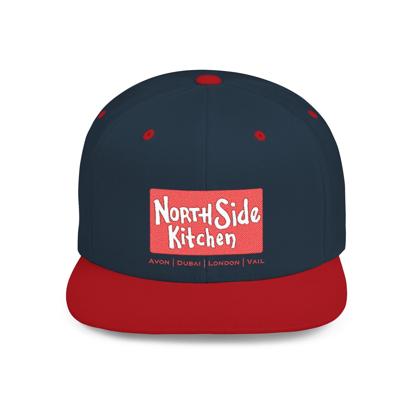 North Side Kitchen Flat Bill Snapback Hat | Urban Streetwear, Casual Style, Gift for Chefs, Trendy Accessory, Everyday Wear