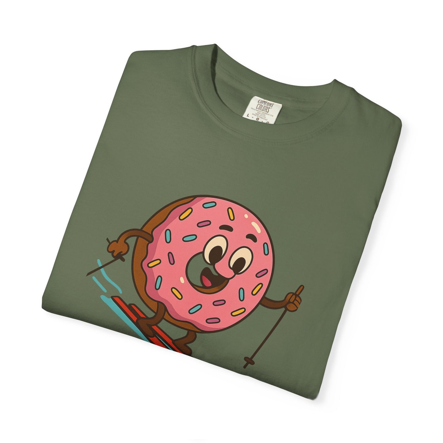 Ski Bum Doughnut T-Shirt, Unisex Tee, Fun Winter Apparel, Skiing Gift, Holiday Shirt