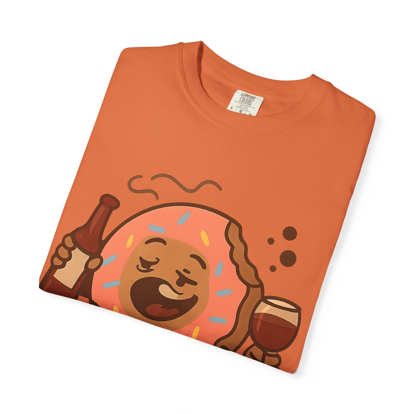 Wine & Donuts Unisex T-shirt - Funny Foodie Humor Tee, Kitchen Lover Gift, Party Wear, Brunch Outing, Drink & Dessert Fun