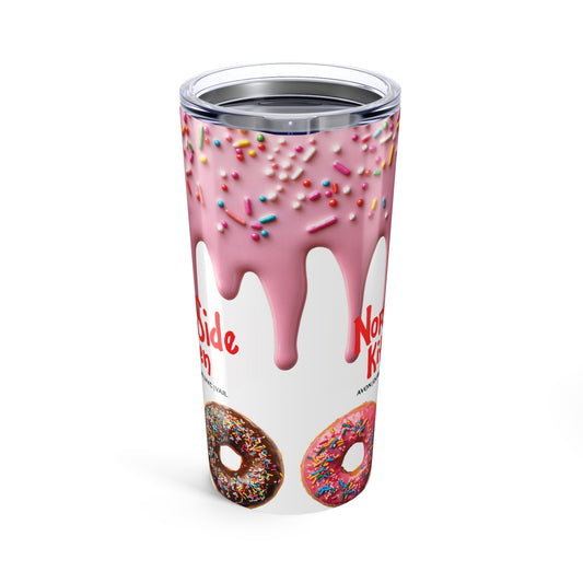 Colorful Donut Tumbler 20oz, Fun Travel Cup, Sweet Gift for Foodies, Birthday Party Favor, Summer Picnic Drinkware