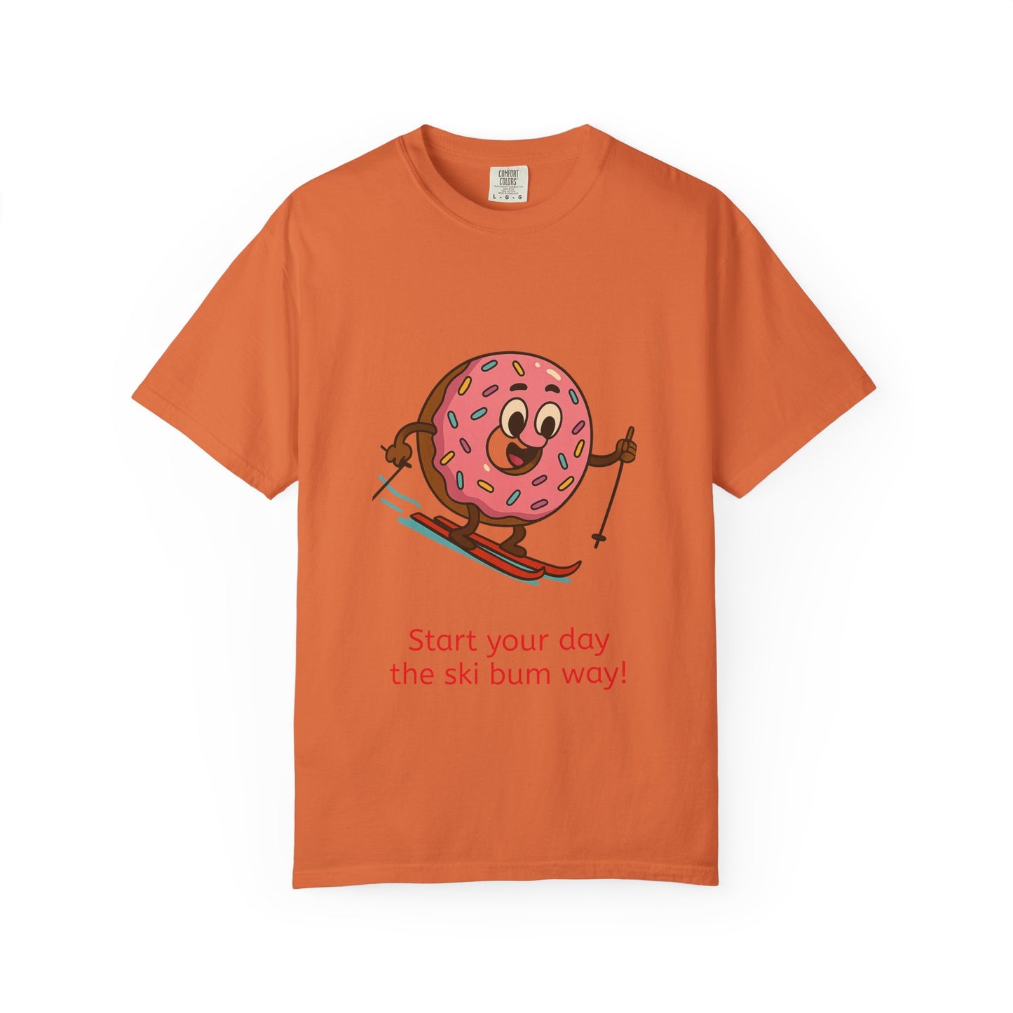 Ski Bum Doughnut T-Shirt, Unisex Tee, Fun Winter Apparel, Skiing Gift, Holiday Shirt