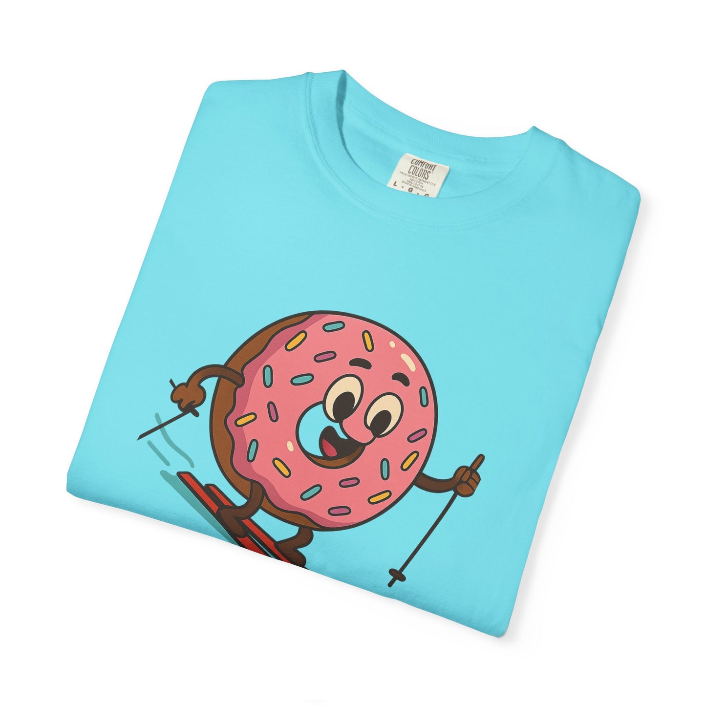 Ski Bum Doughnut T-Shirt, Unisex Tee, Fun Winter Apparel, Skiing Gift, Holiday Shirt