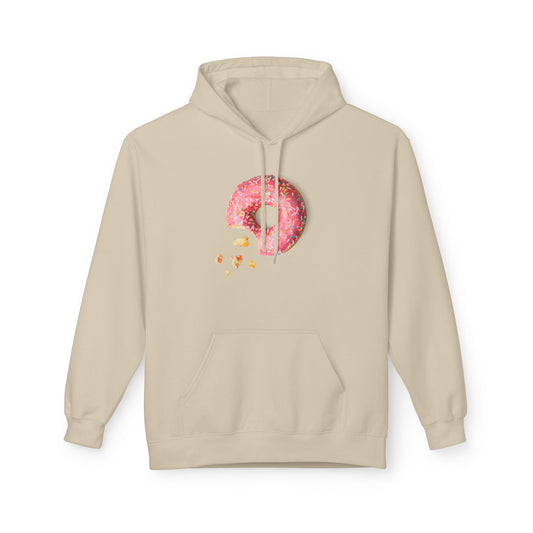 Donut Lover's Fleece Hoodie, Cozy Dessert Apparel, Bakery Gifts, Foodie Fashion, Valentines Day Wear, Unisex Hooded Sweatshirt