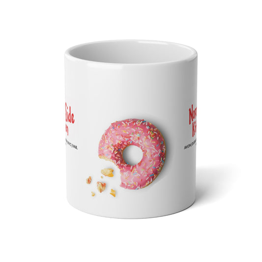 Pink Donut Jumbo Mug, 20oz – Perfect for Coffee Lovers, Gift for Foodies, Fun Kitchen Decor, Breakfast Mug, Unique Holiday Present