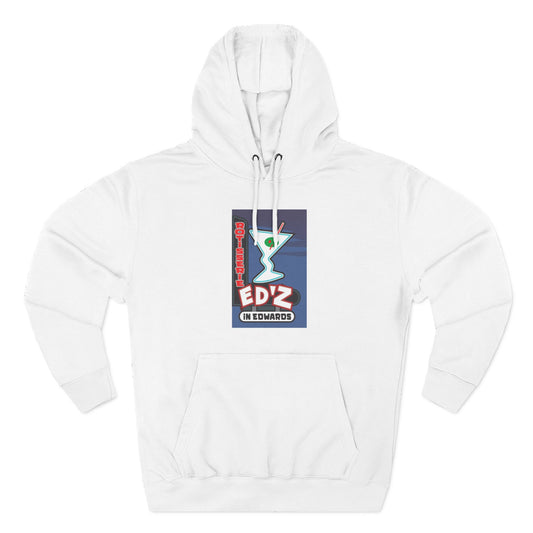 EDZ Martini Logo Hoodie — Retro Bar Graphic Fleece Hoodie